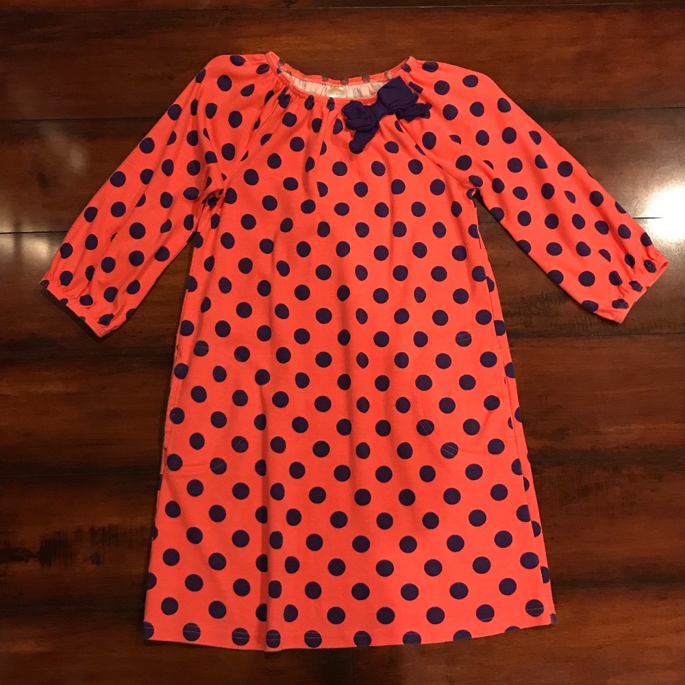 Gymboree bow polkadot dress - Girls SZ 9- EUC